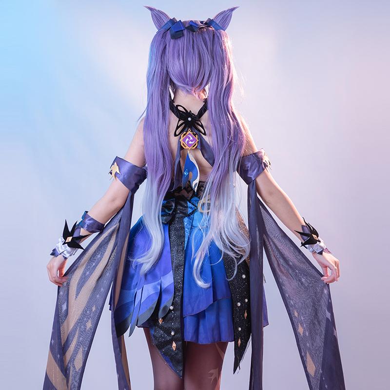 Genshin Impact Opulent Splendor Keqing Cosplay Costume