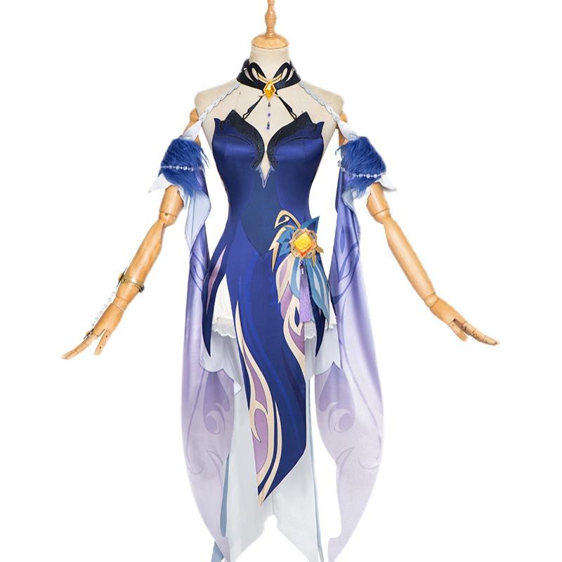 Genshin Impact Orchid’s Evening Gown Ningguang Cosplay Costume