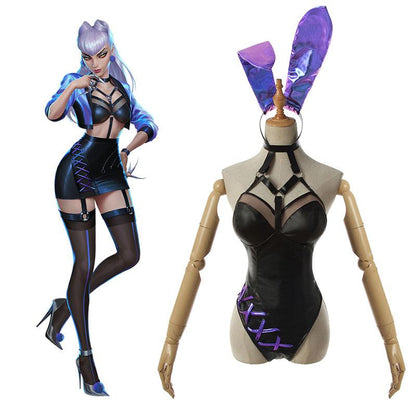 LOL KDA ALL OUT Evelynn Bunny Girl Cosplay Costume