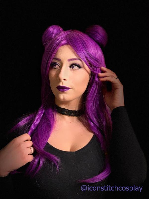 LOL KDA Skin Kaisa Long Straight Purple Cosplay Wigs