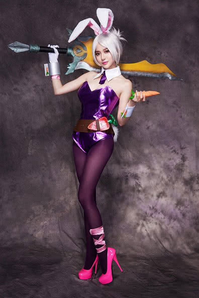 LOL Riven Purple Cosplay Costumes –   Sheincosplay.com – Anime Cosplay Costumes, Buy Movie Costumes, Game Costumes, Halloween Costumes, Lowest prices Online Shop