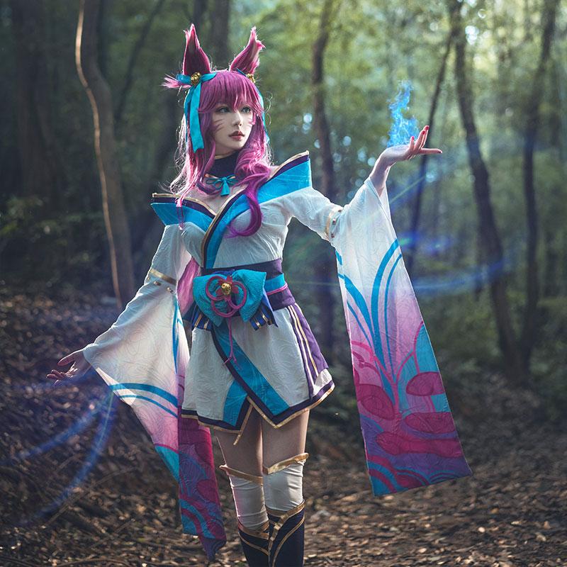 LOL Spirit Blossom Ahri Cosplay Costume