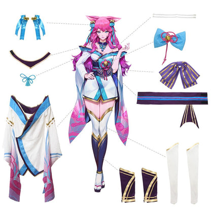 LOL Spirit Blossom Ahri Cosplay Costume