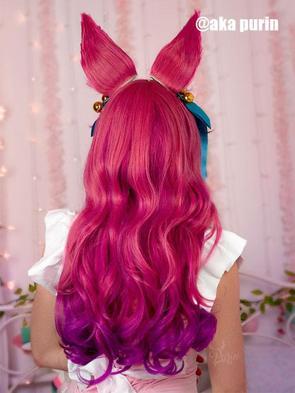 LOL Spirit Blossom Ahri Pink Mixed Long Cosplay Wigs